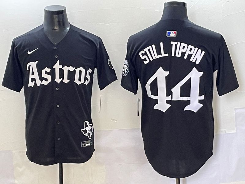 Men 2025 Houston Astros 44 Still Tippin Black Five generations Joint Name Nike MLB Jersey style 1